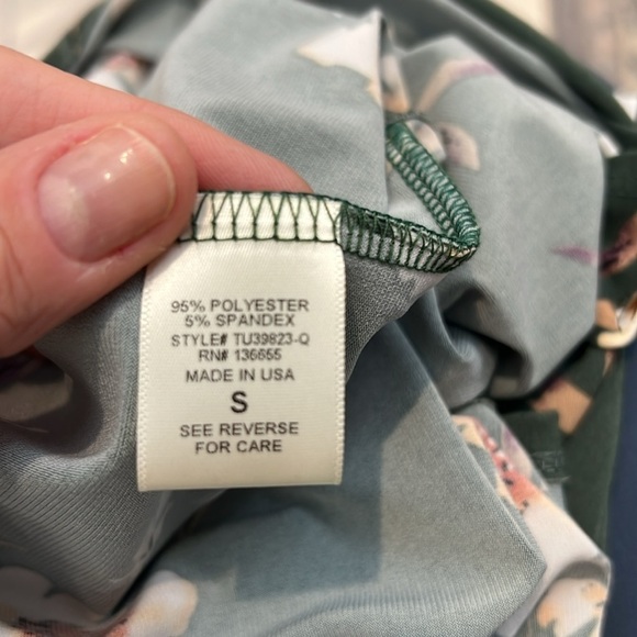 Beacon Green Wrap Tie Front Camisole size small. - Picture 10 of 10